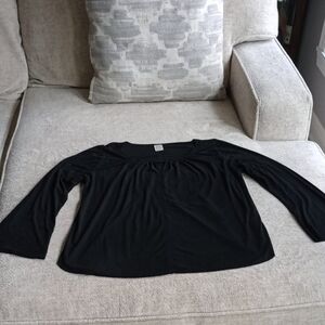 B) Faded Glory Elegant Black Blouse